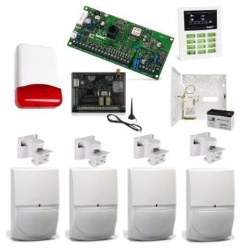 SYSTEM ALARMOWY SATEL CA-5 KPL + 4x SWAN QUAD + TI700 + GPRS-A